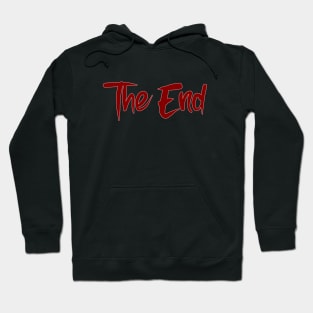 The End text in Red Hoodie